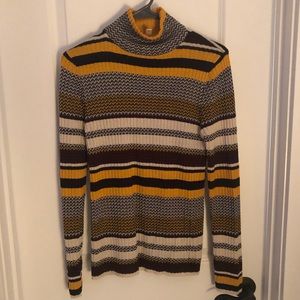 Striped Turtleneck Sweater